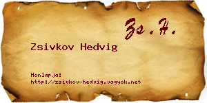 Zsivkov Hedvig névjegykártya